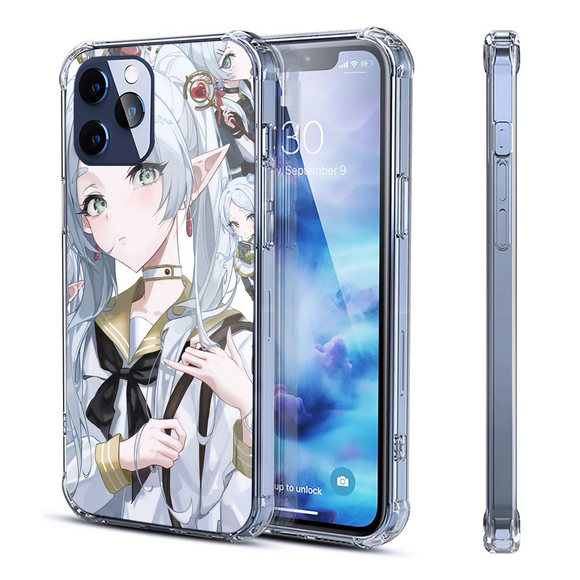 （画像用） 葬送のフリーレン Frieren 【iPhone 12シリーズ対応】透明スマホケース（クリアソフトケース）